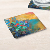 Ophelie unter den Blume, Redon Rechteckiger Pappuntersetzer (angewinkelt)