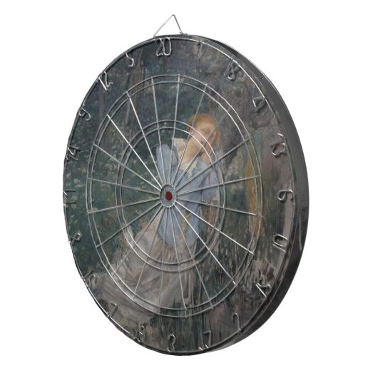 Ophelie (Wehende Frau) (von Jules Bastien-Lepage) Dartscheibe (Vorderseite rechts)