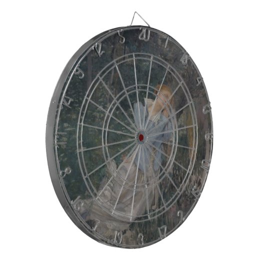 Ophelie (Wehende Frau) (von Jules Bastien-Lepage) Dartscheibe (Vorderseite Links)