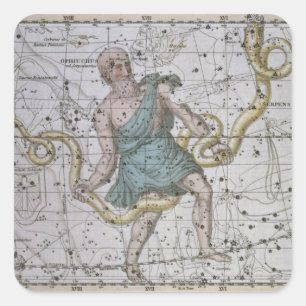 Ophiuchus oder Serpentarius, von 'einem Quadratischer Aufkleber