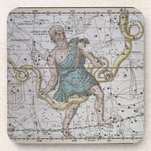 Ophiuchus oder Serpentarius, von 'einem Untersetzer (Vorderseite)