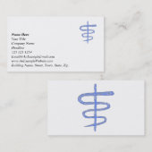 Ophiuchus. Tierkreis unterzeichnen herein Blau Visitenkarte (Vorne/Hinten)