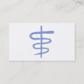 Ophiuchus. Tierkreis unterzeichnen herein Blau Visitenkarte (Rückseite)