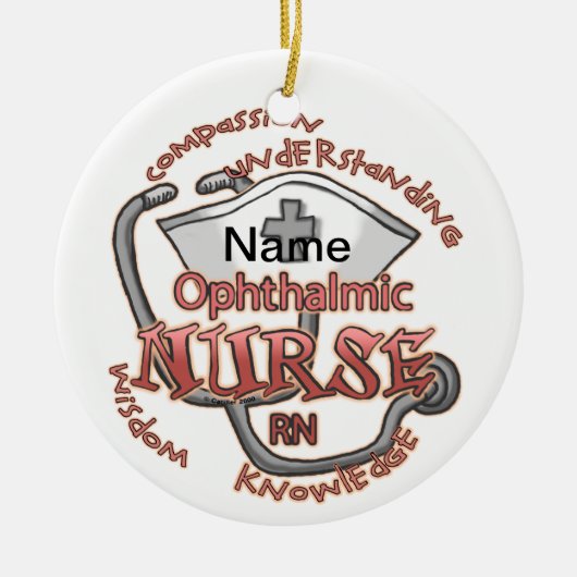 Ophthalmische Krankenschwester Axiom Keramikornament (Vorne)