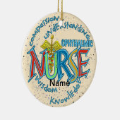 Ophthalmische Krankenschwester Motto Kinderpfleger Keramik Ornament (Rechts)