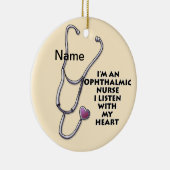 Ophthalmische Krankenschwestern Stethoskop Keramik Ornament (Rechts)