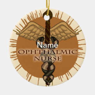 Ophthalmische Krankenversorgung Caduceus Keramik Ornament