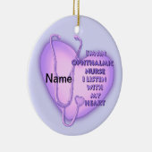 Ophthalmische lila Herzkrankheit Keramik Ornament (Rechts)