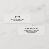Ophthalmologe Black Eyeglasses Logo Mini Visitenkarte (Vorne/Hinten)