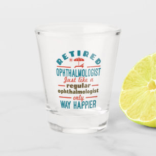 Ophthalmologe, ermüdet, Augenheilkunde Schnapsglas