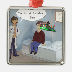 Ophthalmologe findet einen Paradeaugenfloater Ornament Aus Metall