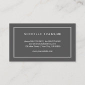 Ophthalmologe Grau-Weiße Brille Visitenkarte (Rückseite)