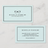 Ophthalmologe Mini Green Business Cards Visitenkarte (Vorne/Hinten)