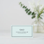 Ophthalmologe Mini Green Business Cards Visitenkarte (Stehend Vorderseite)