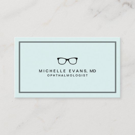 Ophthalmologe Mini Green Business Cards Visitenkarte (Vorderseite)
