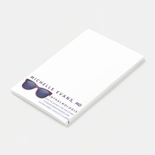 Ophthalmologe Post-it Klebezettel (angewinkelt)