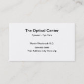 Ophthalmologe Visitenkarte (Rückseite)