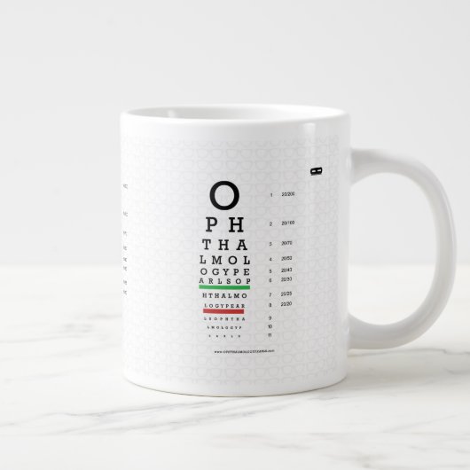 Ophthalmologie Pearls Visuell Acuity Jumbo Tasse (Rechts)