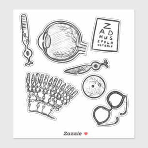 Ophthalmologie-Skizzen Aufkleber