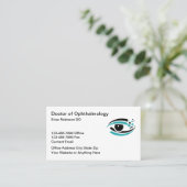 Ophthalmologin Modern Editable Business Cards Visitenkarte (Stehend Vorderseite)