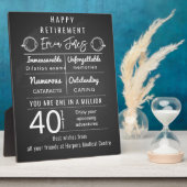 Ophthalmologin Rente Geschenk Plaque personalisier Fotoplatte (Seite)