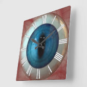 Ophthalmologist-Augenarzt-sonderbare Spaß-blaues Quadratische Wanduhr (Winkel)