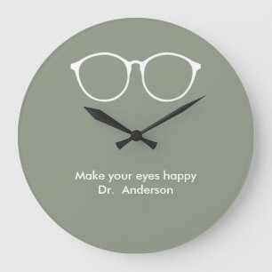 Ophthalmologist-Optometriker-Optiker-Brillen Große Wanduhr