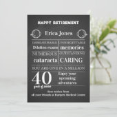 Ophthalmologist retirement gift for boss dankeskarte (Stehend Vorderseite)