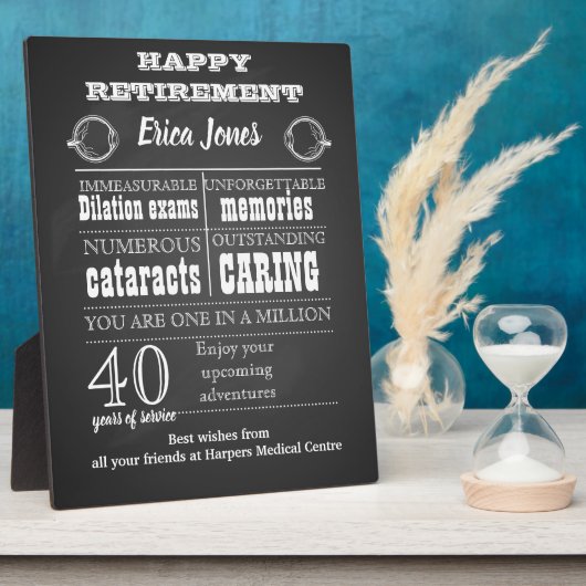 Ophthalmologist retirement gift for boss fotoplatte (Seite)