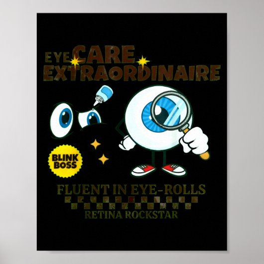 Ophthalmologist Retro Eye Doctor Gift Optometry Nu Poster (Vorne)