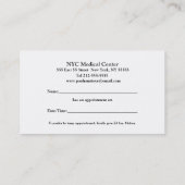 Ophthalmologist-Verabredungs-Visitenkarte Terminkarte (Rückseite)