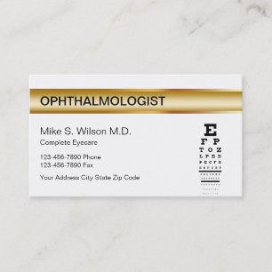 Ophthalmologist-Visitenkarten Terminkarte
