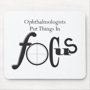 Ophthalmologists setzten Sachen in Fokus ein Mousepad