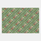 opiary & kariert Wrapping Paper Flat Sheet Set 3 Geschenkpapier Set (Vorderseite 3)