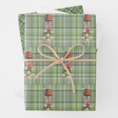 opiary & kariert Wrapping Paper Flat Sheet Set 3 Geschenkpapier Set (Beispiel)