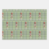 opiary & kariert Wrapping Paper Flat Sheet Set 3 Geschenkpapier Set (Vorderseite)