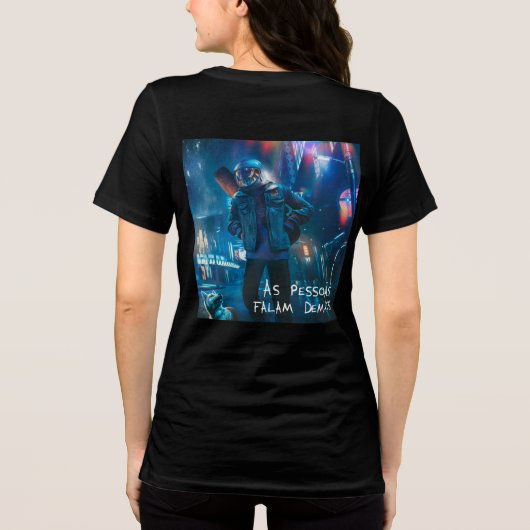 Opiniões (Modelo II) Tri-Blend Shirt (Rückseite)