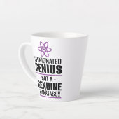 "Opinionated Genius...not a echter Smartass" Milchtasse (Linke Ecke)