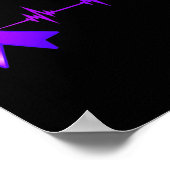 Opioid-Ribbon-Opioid-Überdosierung Bewusstsein Poster (Ecke)