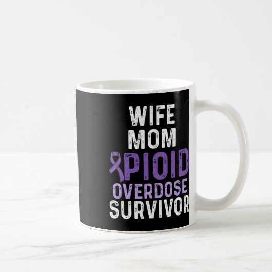 Opioid-Überdosis-Bewusstseins-Krieger Überlebender Kaffeetasse (Rechts)