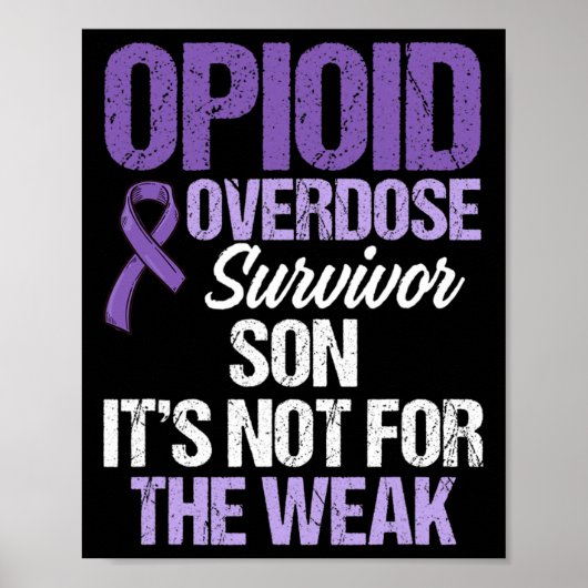 Opioid-Überdosis-Bewusstseins-Krieger Überlebender Poster (Vorne)
