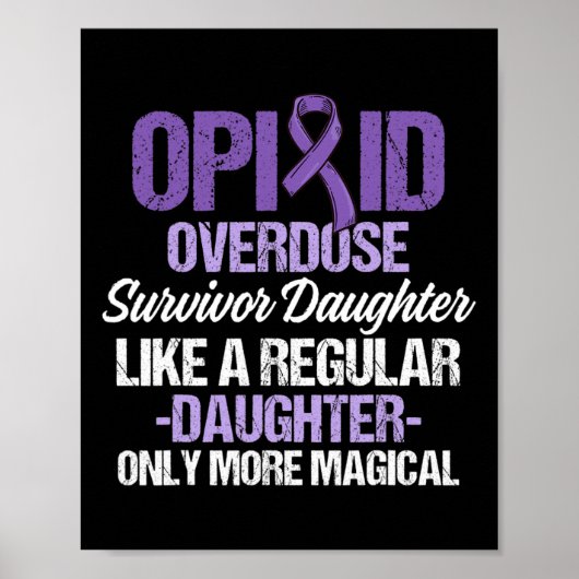 Opioid-Überdosis-Bewusstseins-Krieger Überlebender Poster (Vorne)