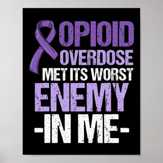 Opioid-Überdosis-Bewusstseins-Krieger Überlebender Poster (Vorne)