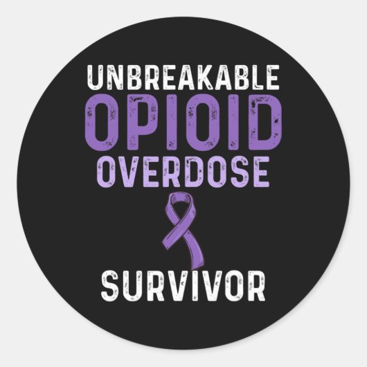 Opioide Überdosierung Sensibilisierung für das Bew Runder Aufkleber (Vorderseite)