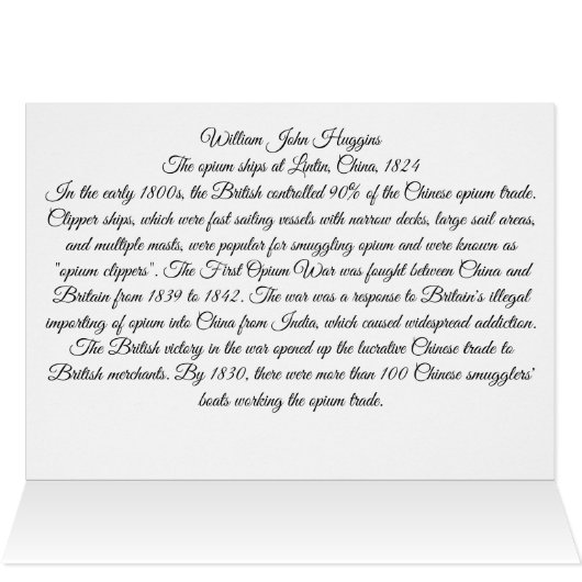 Opium Clipper Ships 1824 (Innenansicht Horizontal (Oben))