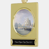 Opium Clipper Ships 1824 Banner-Ornament Gold (Links)