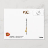 Opiummohn - Vintage Abbildung Postkarte (Rückseite)