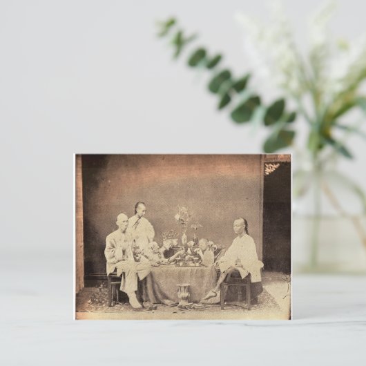 Opiumraucher in der China Postkarte (Stehend Vorderseite)