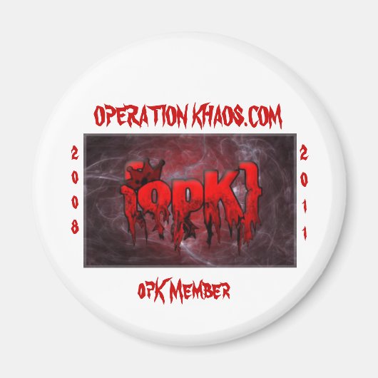 opk Banner, OPERATION KHAOS.COM, opK Member, 20... Magnet (Vorne)