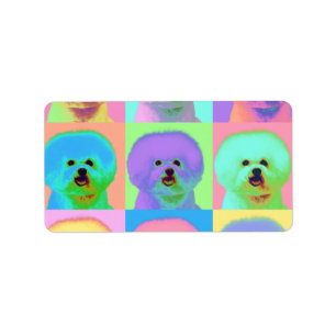 OPkunst - Bichon Frise - Cody Adressaufkleber